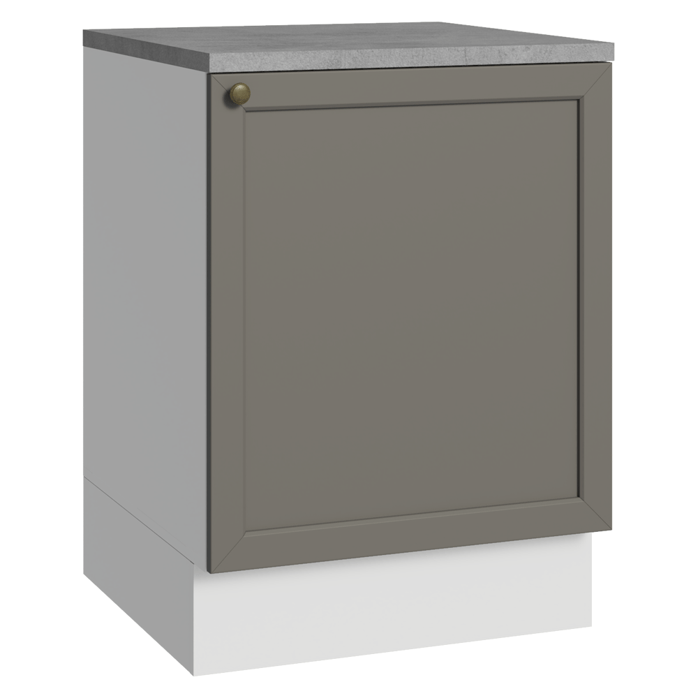 Gabinete Bajo de Cocina 60 cm 1 Puerta Blanco/Gris Vik Madesa