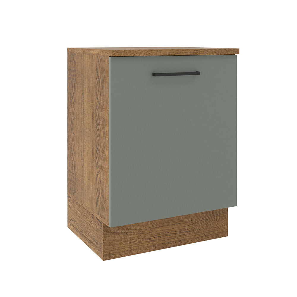 Gabinete Bajo 60 cm 1 Puerta Marrón/Gris Agata