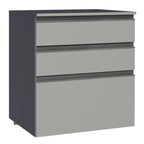 Gabinete Bajo 60 cm 3 Cajones Gris Nice Madesa