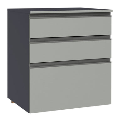 Gabinete Bajo 60 cm 3 Cajones Gris Nice Madesa