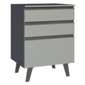 Gabinete Bajo 60 x 52 cm con Patas 3 Cajones Gris Nice Madesa