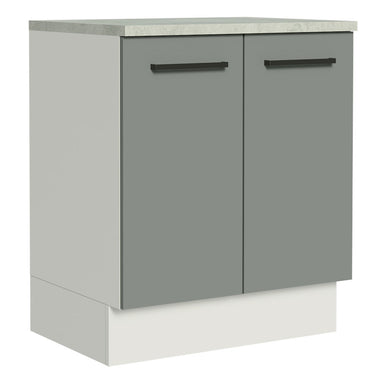Gabinete Bajo 70 cm 2 Puertas Blanco/Gris Agata Madesa