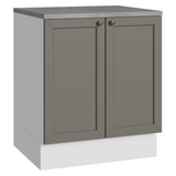 Gabinete Bajo de Cocina 70 cm 2 Puertas Blanco/Gris Vik Madesa