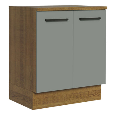 Gabinete Bajo 70 cm 2 Puertas Marrón/Gris Agata Madesa