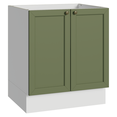 Gabinete Bajo 70 cm 2 Puertas Sin Encimera Blanco/Verde Vik Madesa
