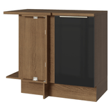 Gabinete Bajo de Esquina 1 Puerta Marrón/Negro Lux Madesa