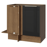 Mueble Esquinero 1 Puerta (Sin Encimera) Marrón/Negro Lux Madesa