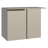 Gabinete Bajo de Esquina 1 Puerta Sin Patas Nice Crema