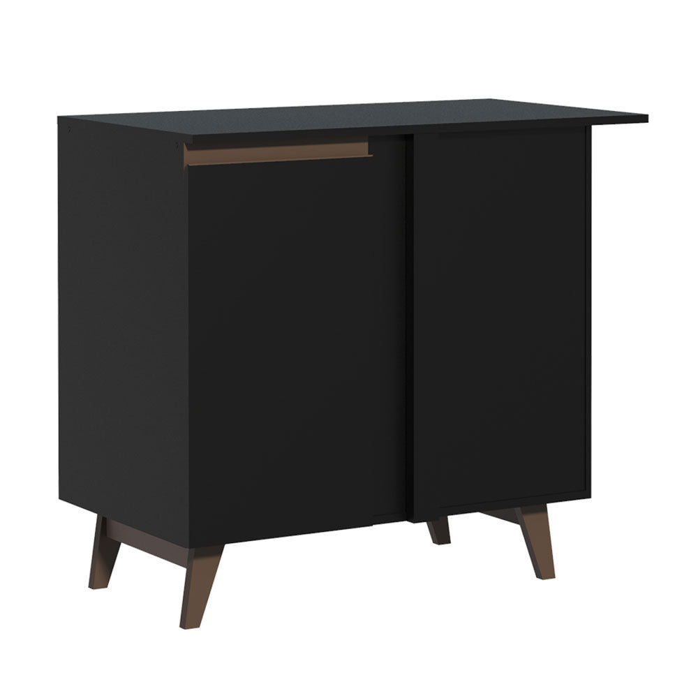 Gabinete Bajo Esquinero 90 cm 1 Puerta Negro Reims Madesa