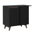 Gabinete Bajo Esquinero 90 cm 1 Puerta Negro Reims Madesa