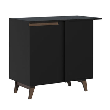 Gabinete Bajo Esquinero 90 cm 1 Puerta Negro Reims Madesa