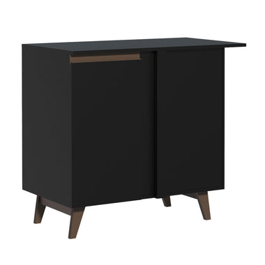 Gabinete Bajo Esquinero 90 cm 1 Puerta Negro Reims Madesa