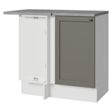 Gabinete Bajo Esquinero 1 Puerta Blanco/Gris Vik Madesa