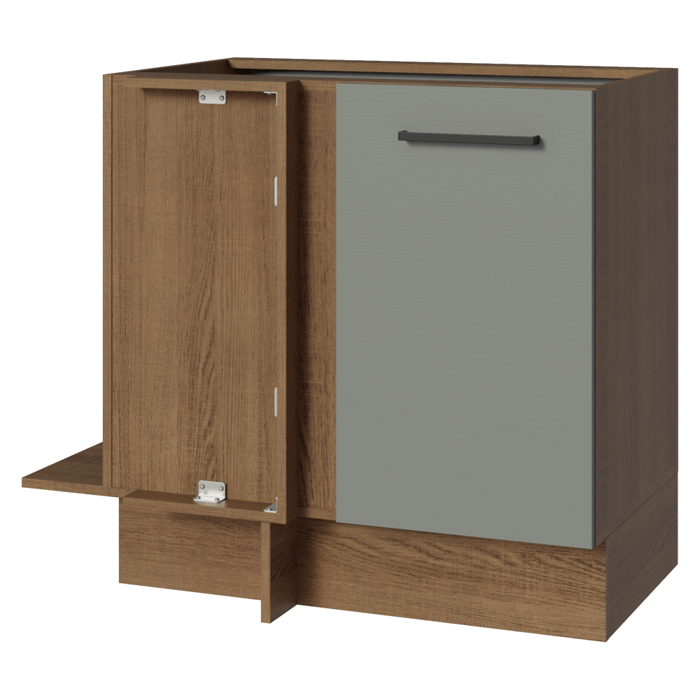 Mueble Esquinero 1 Puerta (Sin Encimera) Marrón/Gris Agata Madesa