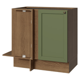Mueble Esquinero 1 Puerta (Sin Encimera) Marrón/Verde Vik Madesa