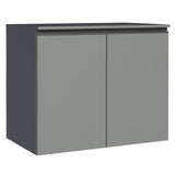 Gabinete Bajo 80 cm 2 Puertas Sin Patas Nice Gris