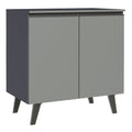 Gabinete Bajo 80 x 52 cm 2 Puertas con Patas Gris Nice Madesa