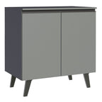 Gabinete Bajo 80 x 52 cm 2 Puertas con Patas Gris Nice Madesa