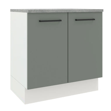 Gabinete Bajo 80 cm 2 Puertas Blanco/Gris Agata Madesa