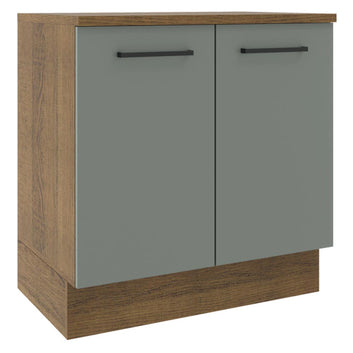 Gabinete Bajo 80 cm 2 Puertas Marrón/Gris Agata Madesa