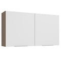 Gabinete Superior 120 cm 2 Puertas Marrón/Blanco Stella Madesa