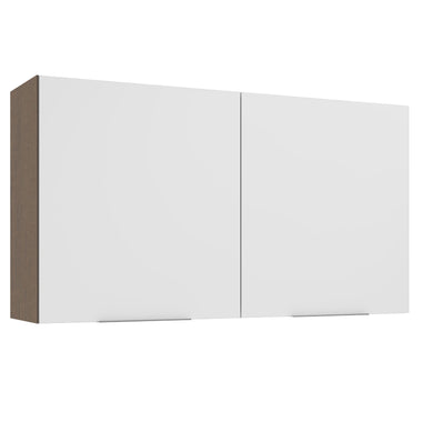 Gabinete Superior 120 cm 2 Puertas Marrón/Blanco Stella Madesa