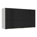 Gabinete Superior 120 cm 2 Puertas Blanco/Negro Lux Madesa