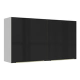 Gabinete Superior 120 cm 2 Puertas Lux Blanco/Negro