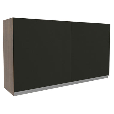 Gabinete Superior 120 cm 2 Puertas Marrón/Negro Glamy Madesa