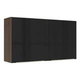 Gabinete Superior 120 cm 2 Puertas Lux Marrón/Negro