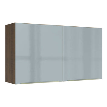 Gabinete Superior 120 cm 2 Puertas Marrón/Gris Lux Madesa