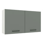 Gabinete Superior 120 cm 2 Puertas Blanco/Gris Agata Madesa