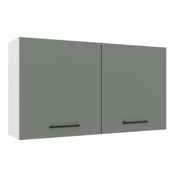 Gabinete Superior 120 cm 2 Puertas Blanco/Gris Agata Madesa
