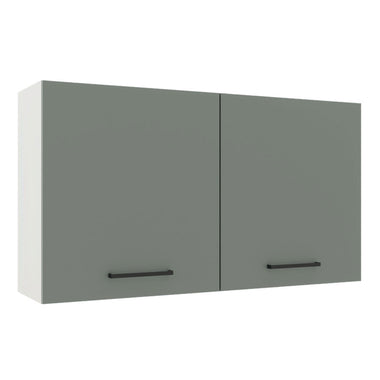 Gabinete Superior 120 cm 2 Puertas Blanco/Gris Agata Madesa