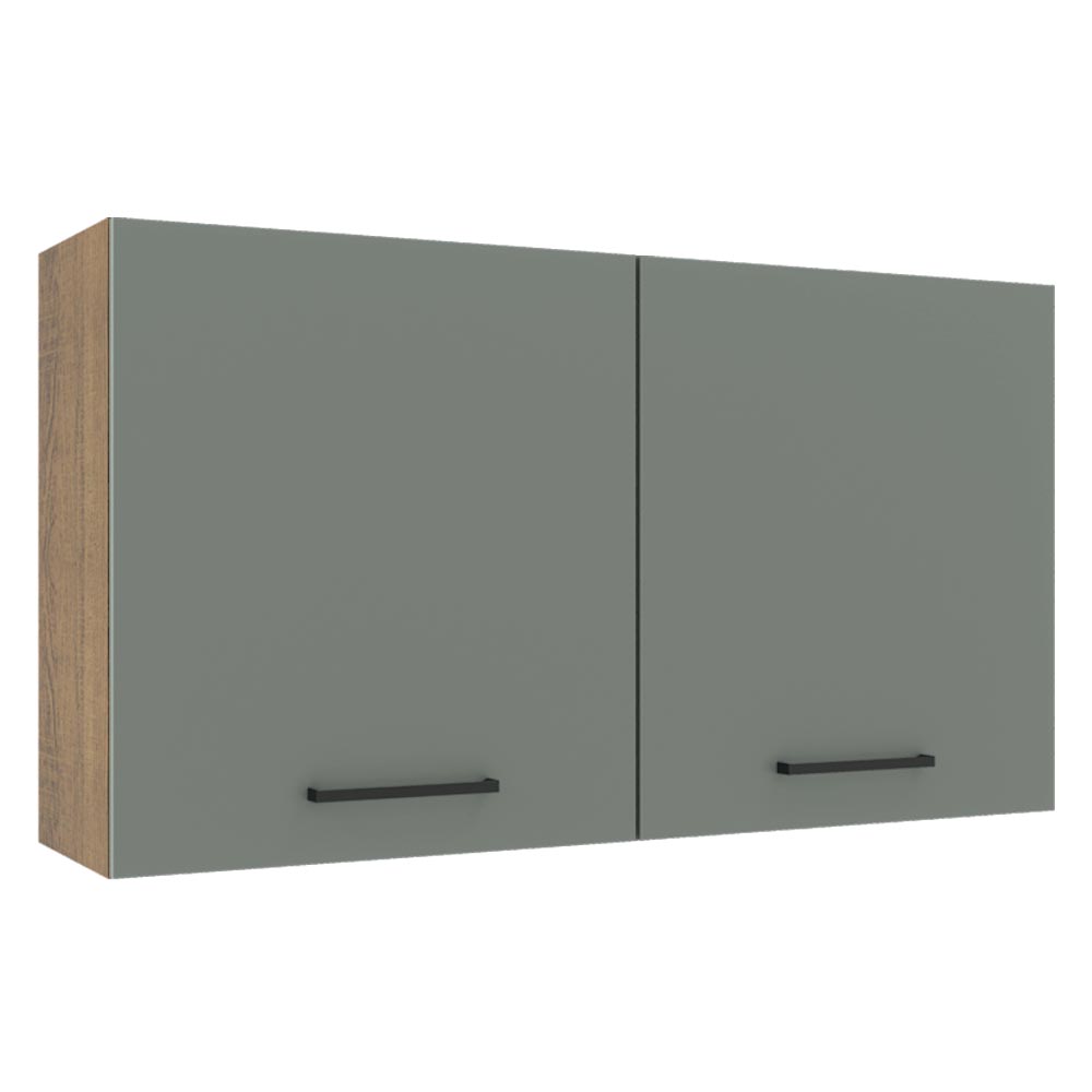 Gabinete Superior 120 cm 2 Puertas Agata Marrón/Gris