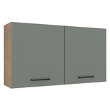 Gabinete Superior 120 cm 2 Puertas Agata Marrón/Gris