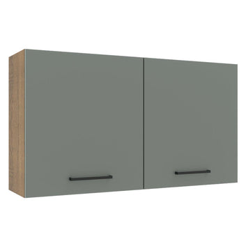 Gabinete Superior 120 cm 2 Puertas Marrón/Gris Agata Madesa