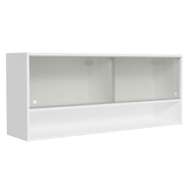 Gabinete Superior 120 cm 2 Puertas Corredizas de Vidrio 1 Nicho Blanco Reims, Glamy, Lux, Stella y Agata Madesa