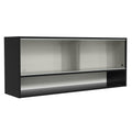 Gabinete Superior 120 cm 2 Puertas Corredizas de Vidrio Esmerilado 1 Nicho Negro Reims Madesa