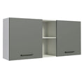 Gabinete Superior 150 cm 2 Puertas 2 Nichos Blanco/Gris Agata Madesa