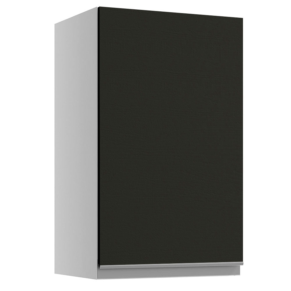 Gabinete Superior 40 cm 1 Puerta Glamy Blanco/Negro