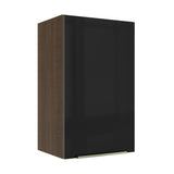 Gabinete Superior 40 cm 1 Puerta Lux Marrón/Negro