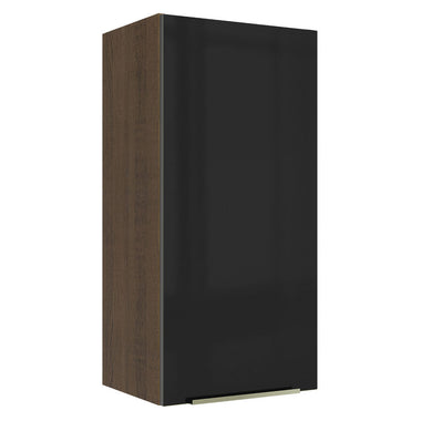 Gabinete Superior 40 cm 1 Puerta Marrón/Negro Lux Madesa