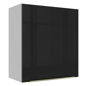 Gabinete Superior 60 cm 1 Puerta Blanco/Negro Lux Madesa