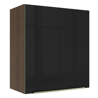 Gabinete Superior 60 cm 1 Puerta Marrón/Negro Lux Madesa