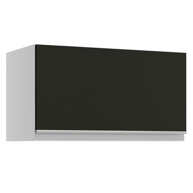 Gabinete Superior 60 cm 1 Puerta Abatible Blanco/Negro Glamy Madesa