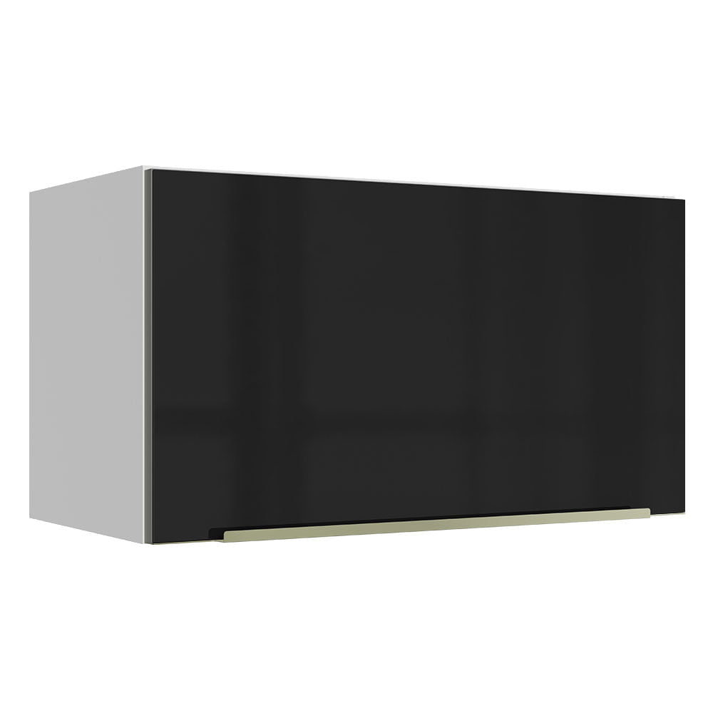 Gabinete Superior 60 cm 1 Puerta Abatible Blanco/Negro Lux Madesa