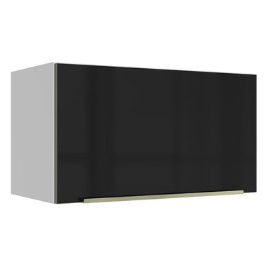 Gabinete Superior 60 cm 1 Puerta Abatible Blanco/Negro Lux Madesa