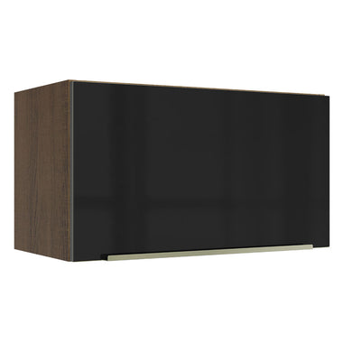 Gabinete Superior 60 cm 1 Puerta Abatible Marrón/Negro Lux Madesa