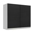 Gabinete Superior 70 cm 2 Puertas Blanco/Negro Glamy Madesa